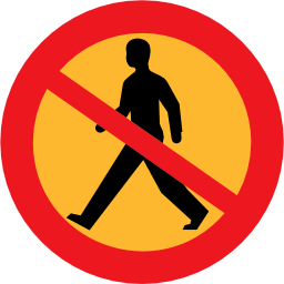 Download free round pedestrian prohibited icon